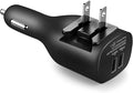 NDLBS Car Charger,Dual USB Wall Charger and Car Charger with Travel Adapter Foldable Plug Home for iPhone X Xs MAX 6 7 8 Plus, iPad mini Air Pro, S10 9 8 7 Plus, LG Google one Plus 6 Phone