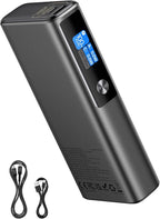 GREPRO Laptop Power Bank, 20000mAh 3-Port Travel Essential Portable Charger with 100W USB-C Port, Aluminum Alloy Unibody Fast Charging Battery Pack for iPhone 17/16/15/14 Series, MacBook, Samsung