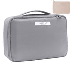 Queboom Travel Makeup Bag Cosmetic Bag Makeup Bag Toiletry bag for women and men (Grey)