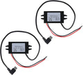 2pcs DC 12V to 5V USB C Buck Converter 3A 15W Type-C Right Angle Step-Down Converter Voltage Regulator Car Power Converter Adapter Waterproof