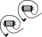 2pcs DC 12V to 5V USB C Buck Converter 3A 15W Type-C Right Angle Step-Down Converter Voltage Regulator Car Power Converter Adapter Waterproof