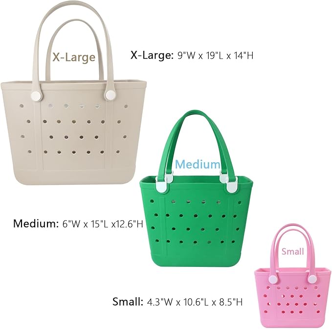 Lightweight Extra large Rubber Beach Bag Small mini Tote Bag for Gym Waterproof medium Open Handbag for Pool Sports