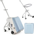 Kids Ride On Luggage 20” Carry On Ride On Suitcase for 3+ Boys Girls with 110 Lbs Capacity & Removable Rail Spinner Wheels Brake for Travel Blue