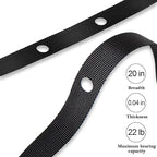 Travel Clothesline, Portable Camping Clothesline, 12 Feet Long with Hole, Used for Hotel Room Cruise Ship Indoor Outdoor (Black)