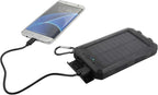 BoxWave Power Bank Compatible with Energizer Energy E500S - Solar Rejuva PowerPack (10000mAh), Solar Powered Backup Power Bank 10000mAh - Jet Black
