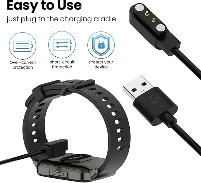 VeryFit Smartwatch Charger for IDW13/IDW16/IDW19/IDW25/IDW26/IDW28/ID208 Plus-TOOBUR/VrpeFit/Gydom/Fitpolo/Woneligo/aeac/Hingso/LODIMEKE Watch Charging Cable Cord Replacement Charger
