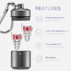 High Fidelity Concert Earplugs, Reusable Musicians Ear Plugs, 24dB Advanced Filter Technology Ear Protection for Music Festivals, DJs, Musicians, Wine Red