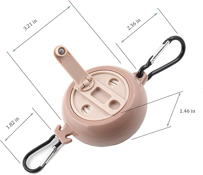 32Ft Portable Travel Clothesline is Also an Outdoor Camping Clothesline, Cruising Clothesline for Drying Clothes on Cruise Ships with 10 Windproof Clips, 10 Clothespins, 1 Storage Bag (Apricot)