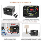 Yinleader 800W Voltage Converter Step Up 110V-120V to 220V-240V & Step Down 220V-240V to 110V-120V Power Transformer w/US Power Cord,Circuit Breaker Protection (VTUS-800)