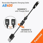 Audiovance 2-Pack AB400 Reversible Smartwatch Charger – Innovative Magnetic Charging Cable, Solves Polarity Mismatch, Universal for All 4.0mm-Pin-Pitch Smart Watches
