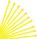 XINGO 8 Inch Yellow Cable Zip Ties (500 Pack), 40 Lbs Tensile Strength-Heavy Duty, Self-Locking Nylon Plastic Nylon Wire Ties for indoor and outdoor use