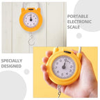FRCOLOR Portable Mini Spring Scale with Hook High Precision Electronic Luggage Weight Scale for Travel Set Yellow Blue