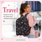 LOIDOU Backpack for Girls School Backpacks Bookbags for Elementary Middle School Women Laptop Backpacks (Bow tie Black, L-17)
