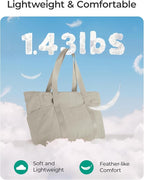 BAGSMART Tote Bag for Women, Tote Bag with Zipper Work Tote with Compartments Nurse Shoulder Hanbag for Travel, Gym