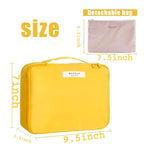 Queboom Travel Makeup Bag Cosmetic Bag Makeup Bag Toiletry bag for women and men (Yellow)