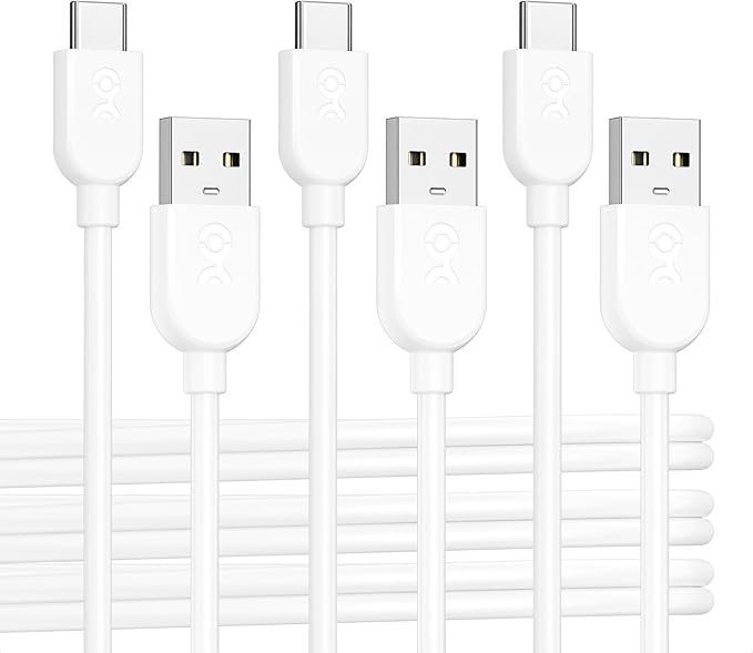 Cable Matters 3-Pack USB A to USB C Cable 6ft in White, Support Apple CarPlay, Android Auto, USBA to USBC Charging Cable for iPhone 16/15 Pro Max Plus, Galaxy S23