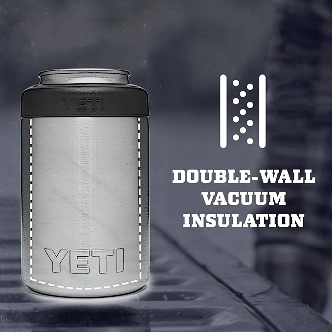 YETI Rambler 12 oz. Colster Can Insulator for Standard Size Cans, Red/Navy/Badge