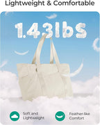 BAGSMART Tote Bag for Women, Tote Bag with Zipper Work Tote with Compartments Nurse Shoulder Hanbag for Travel, Gym