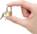 Juvale Luggage Locks with Keys - Mini Lock for Diaries & Jewelry Boxes - Travel Security for Suitcases & Bags - 12 Pack, 0.7 x 1.2 x 0.25 in, Gold & Silver