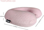 Neck Pillows for Sleeping Travel Pink Travel Pillow Comfortable U Shape Memory Foam Pillows Neck and Head Support Portable Travel Neck Pillow Suitable for Planes, Trains, Self-Driving Cars