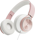 ARTIX CL750 Wired Headphones with Mic — Noise Isolating On-Ear Headphones for Computer and Laptop Wired, Plug in Corded Headphone with Wire (Foldable, Aux Jack 3.5mm)