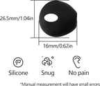 EKIND 4 Pcs Ear Cover Anti-Slip Silicone Soft Replacement Sport Earbud Tips Compatible for iPhone 7 / 6S / 6 Plus / 5S / 5C / 5 Headphones Earphones Protective Accessories (Black)