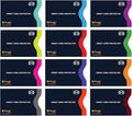 Boxiki Travel RFID Blocking Sleeves, Set with Color Coding | Identity Theft Prevention RFID Blocking Envelopes Set of 12 Credit Card Sleeves (Navy Blue)