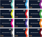 Boxiki Travel RFID Blocking Sleeves, Set with Color Coding | Identity Theft Prevention RFID Blocking Envelopes Set of 12 Credit Card Sleeves (Navy Blue)
