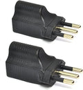 Ceptics Italy CEI-23-16/VII Travel Power Plug Adapter Accepts NEMA 5-15R - ETL Certified - Industrial Grade (IG-12-2PK) Black