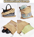 Ouliget Dustproof Drawstring Suede Fabric Bags,Premium Transparent Purse Bags with PVC Clear Window,Handbags Shoe Toy Dust Cover Bags for Storage and Travel