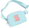Gitus Gifts for 7 8 9 10 11 Year Old Girls Belt Bag Fanny Pack Crossbody Bags with Initial Letter Patch Birthday Gifts for Daughter Sister Friends Teen girls (Icing Blue-Z)