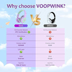 Voopwink Kids Headphones Wired with Microphone, USB Type C Headphones for Kids Girls Boys with Cord/LED Lights/85/94dB Volume Limit, Portable Over Ear Headphones for School/Travel/Tablet/iPad