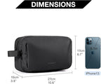 BAGSMART Toiletry Bag for Men, Travel Toiletry Organizer Dopp Kit Water-resistant Shaving Bag for Toiletries Accessories, Door Room Essentials,Black-basic