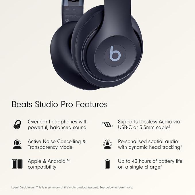 Beats Studio Pro with AppleCare+ for Headphones (2 Years) - Navy