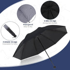 Hillban Set of 12 Windproof Travel Umbrellas Bulk Portable Folding Compact Umbrella for Rain Sun for Wind Backpack Men Women