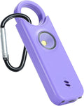 TIPSEAN Personal Safety Alarm - 135dB Ultra Loud Siren with LED Strobe Light, USB-C Rechargeable, Compact Keychain Alarm for Women/Men, Emergency Flashlight & Vibration Alert(Purple)