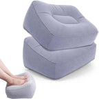 Inflatable Foot Rest Pillow for Air Travel, Airplane Foot Rest Pillow, Adjustable Height Leg Pillow Airplane Bed for Kids Toddler Suitable for Plane, Car, Train (Gray) 2count