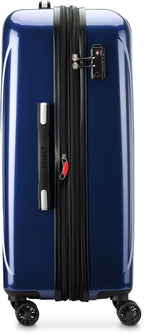 DELSEY PARIS Helium Aero Hardside Expandable Luggage with Spinner Wheels, Blue Cobalt, Checked-Medium 24 Inch
