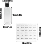 5 Pcs Transparent Travel Size Bottles, 3.4oz Travel Size Containers with Labels, Refillable Liquid Containers for Travel/Travelers/Toiletries