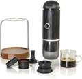 Portable Espresso Coffee Maker, Travel Coffee Maker for Camping, 2-in-1 Self-Heating Electric Espresso Maker, USB-C,Ground Coffee & Capsule (Ns&DG) Camping,RV, Hiking, Office