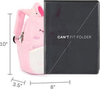 mibasies Toddler Backpacks for Girls 2-4: Plush Backpack -3D Animal Cartoon Mini Travel Bag -10 inch Toddler Backpack Leash
