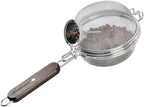 Home Coffee Bean Roaster Tool - CAFEMASY Portable Stainless Steel Handy Coffee Roaster Mesh Pan Tool with Thermometer for Home & Outdoor Coffee Beans Baking