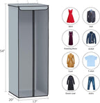Univivi Garment Bags for Hanging Clothes, Large Clothes Storage Bags Closet Organizer with Clear Window, Premium Hanging Garment Storage Bag for Suits, Coats, Dresses, 54"