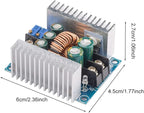 Diymore 2pcs 20A 300W CC CV Step Down Module Adjustable DC 6-40V to 1.2-36V Voltage Regulator Buck Converter Constant Current Power Supply Module 20v to 12v Step Down
