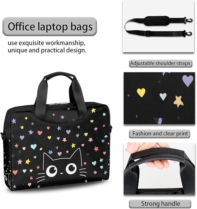 Cute Laptop Shoulder Bag for Women Men, Computer Laptop Bag Laptop Sleeve Case Laptop Satchel Briefcase Carrying Bag QA-1