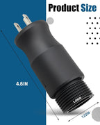 219261 Multi-Voltage Adapter Plug Fit for Miller/Hobart Welders/Plasma Cutters 115 Volt 5-15P 4 Pin to 3 Prong Welder Electric Adapter Plug