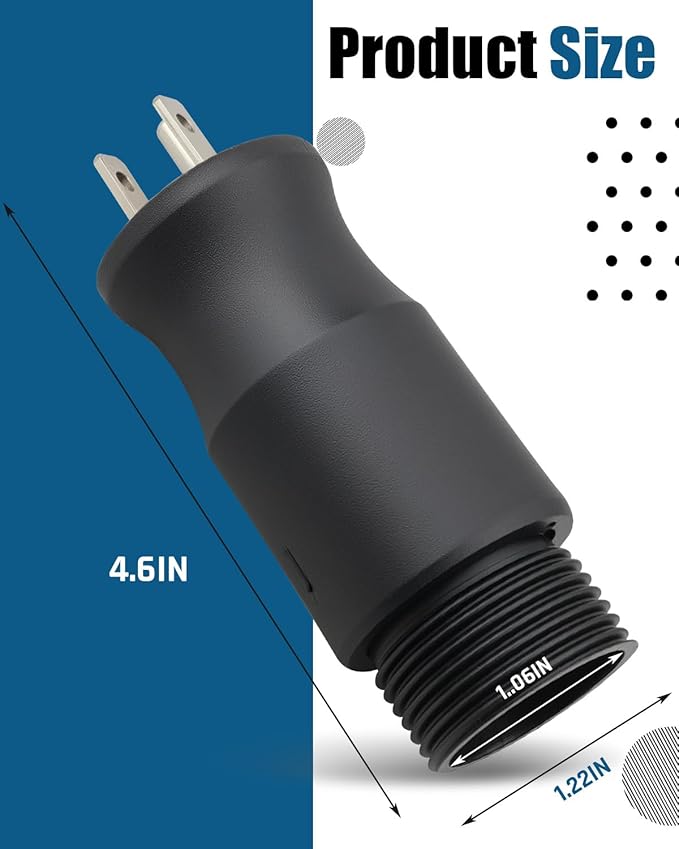 219261 Multi-Voltage Adapter Plug Fit for Miller/Hobart Welders/Plasma Cutters 115 Volt 5-15P 4 Pin to 3 Prong Welder Electric Adapter Plug