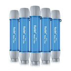 Yuclet 5 Pack Personal Water Filter Straw for Drinking Survival, 0.1-Micron Portable Water Purifier Straw Filters for Camping, Hiking, Travel, Backpacking & Emergency Preparedness