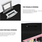 A Alphabet Design Custom Travel Luggage Cover Tag Set TSA Approved Vintage Letter Print Suitcase Protector Men Women (L 26-28 Inch Luggage)