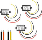 (3 pcs) 5V Buck Converter 12 V/24 V to 5 V 5A 25W DC Regulator to 5 V DC Step-Down Converter Waterproof Module for Golf Carts, Cars, and Trucks LED Power Adapter